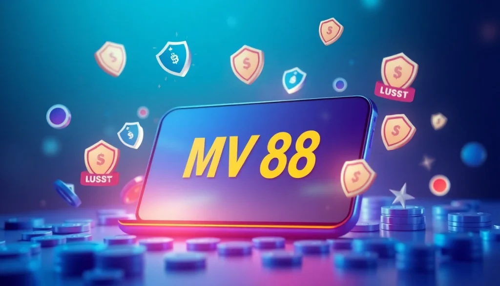 MV 88 online gambling platform interface showcasing secure USDT transactions and user engagement.