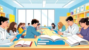 Engaging classroom scene highlighting the importance of Education through interactive learning.