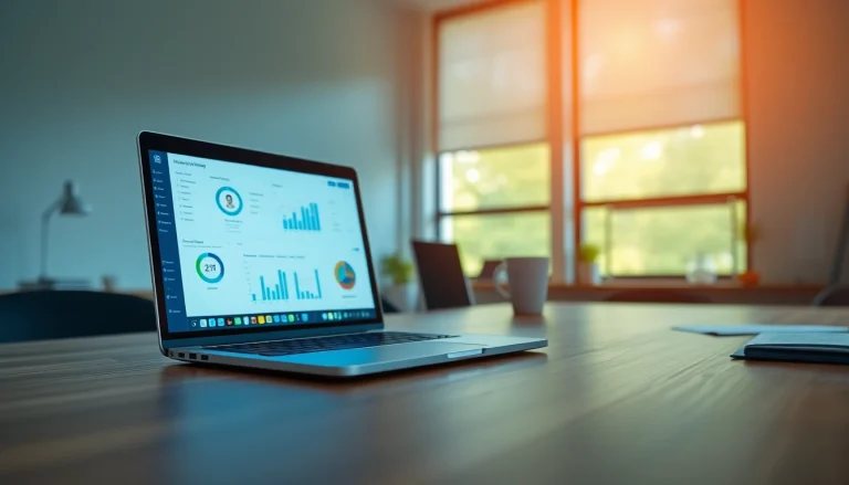 Bekijk het moderne bureau met een laptop van https://www.stofnodig.nl in een natuurlijke, professionele omgeving.