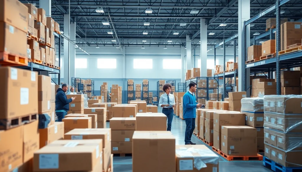 Optimize your logistics with 3PL services demonstrating efficiency in a dynamic warehouse environment.
