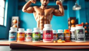 Showcasing the best fat burner for women/men in an energetic gym setting for a motivational effect.