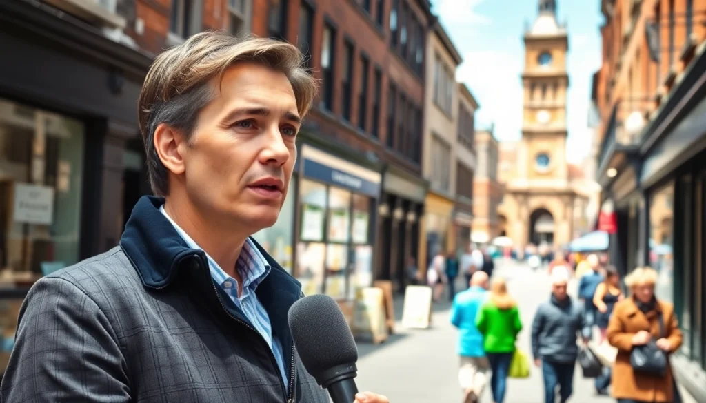 Capture of a news reporter at https://diknews.co.uk/lancaster-news/ in Lancaster, highlighting local community stories.