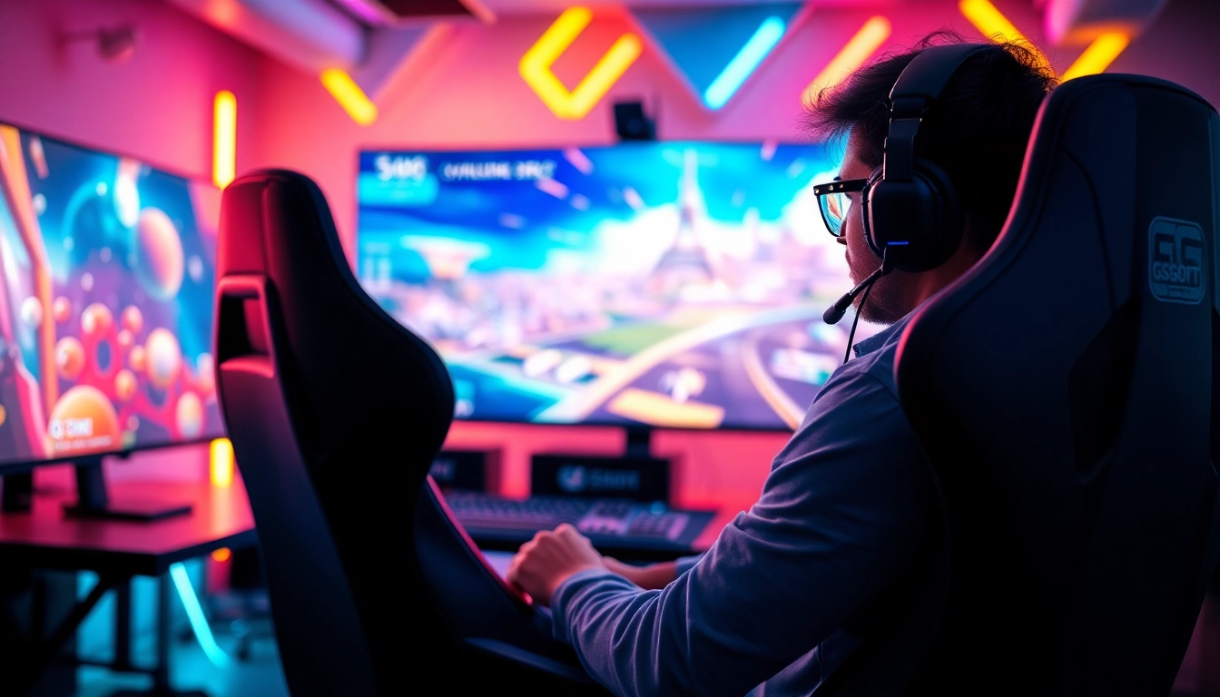 Menampilkan daftar ggsoft game dalam pengaturan gaming modern yang dinamis.