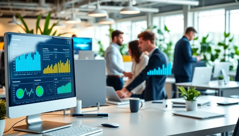 Streamline your workflow with efficient order processing software showcased in a dynamic work environment.