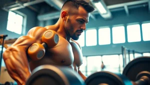 Achieve peak performance with HGH FOR SALE in a vibrant gym setting.