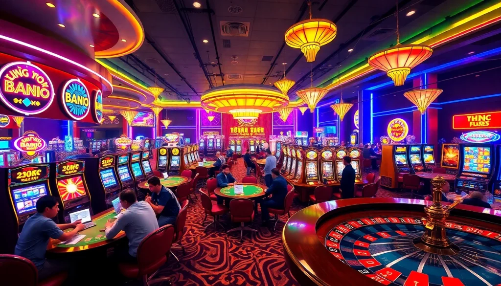 KJC AC 1 offers an exciting casino experience with poker tables, slot machines, and roulette wheels.