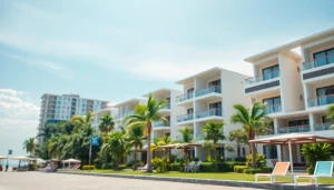 Pattaya property for rent showcased by a professional in a vibrant beachside setting.