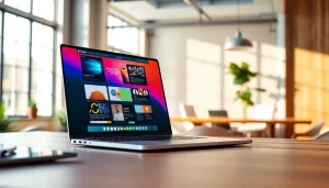 Engaging website interface shown on a laptop at https://uu88.how/, showcasing innovative UX design features.