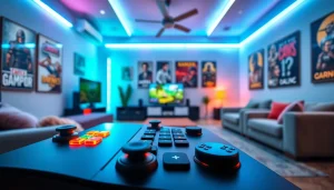 Suletoto alternatif dengan setup gaming modern yang cerah dan mengundang.