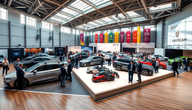 Attendees enjoying the auto cars show, showcasing various modern vehicle models.