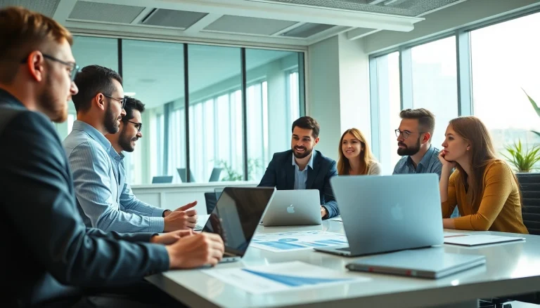 79king strategy session showcasing teamwork and collaboration in a modern office.