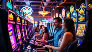 Mengungkap pengalaman bermain di bukti4d alternatif slot dengan pemain bersemangat di latar belakang yang cerah.