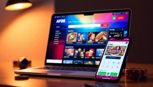 Engaging display of the AF88.com online gambling interface, showcasing diverse gaming options.