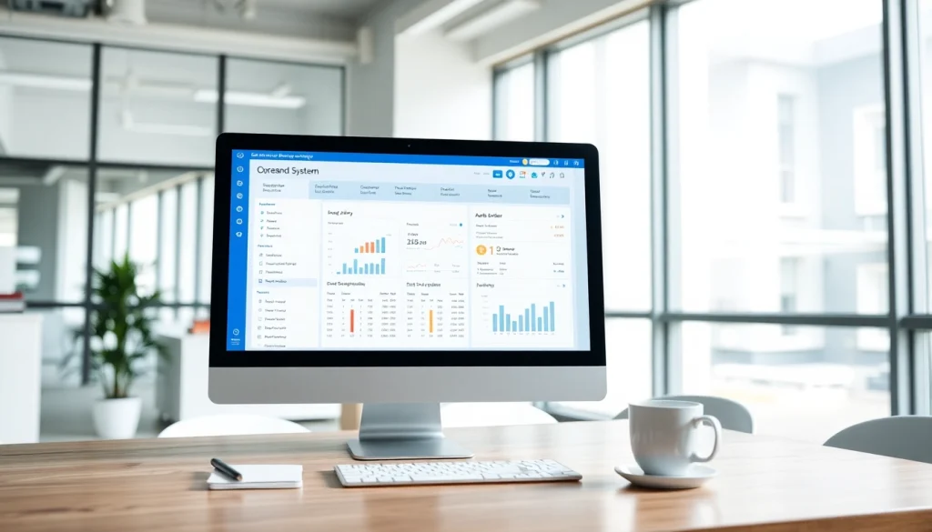 Optimieren Sie die Effizienz mit einem Order Entry System auf einem modernen Computerbildschirm.