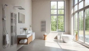 Die Auswahl an sonni sanitär Produkten in einem modernen Badezimmer.