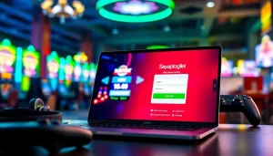 Masuk ke sayaptogel login dengan antarmuka digital yang menarik dan berenergi.