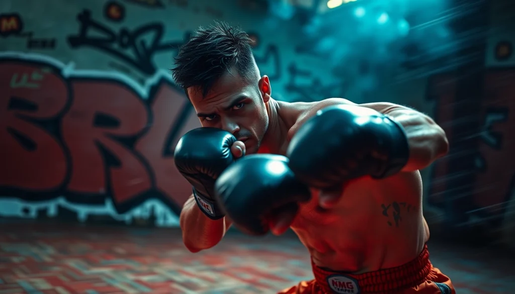 Experience the intensity of a Martial Arts Thriller through a dynamic fighter's training session.