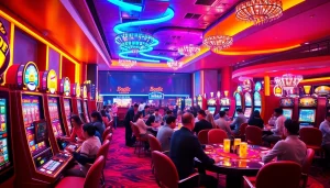 Exciting gaming scene at https://mm88.vegas/ showcasing vibrant colors and engaging players.