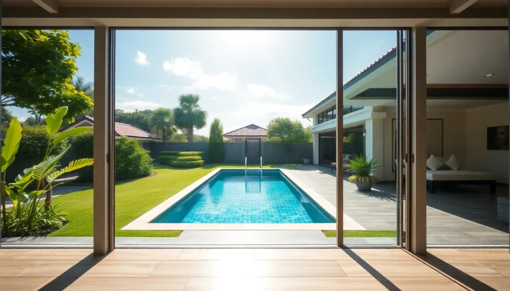 Villa property management showcasing a beautifully maintained villa with a pool and garden in Phuket.