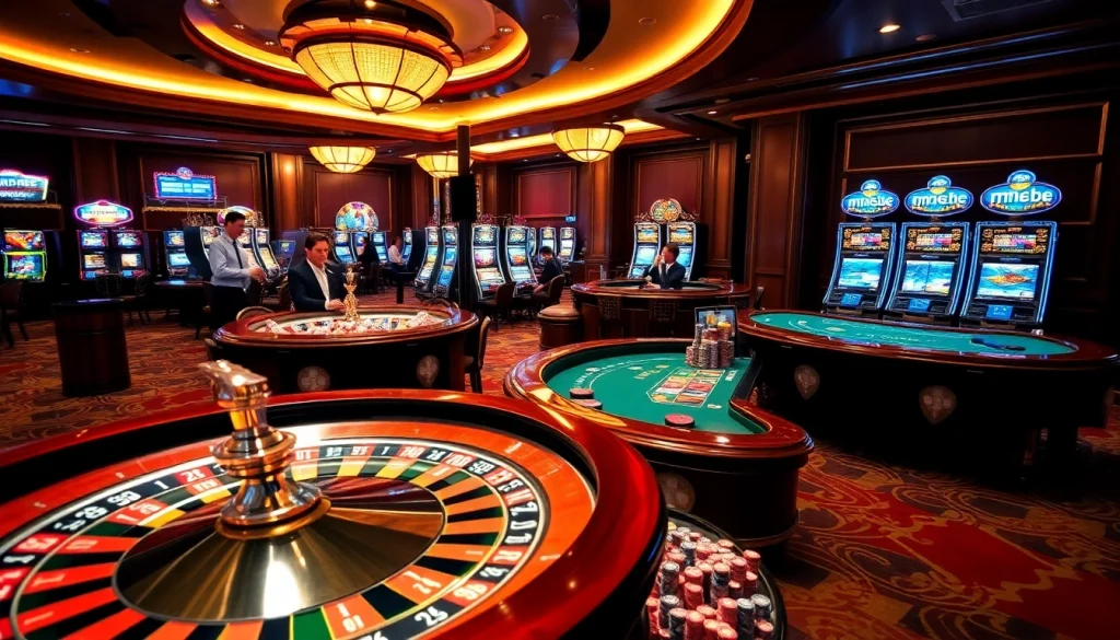 Experience the thrill at mm88 sa com with dice rolling and players betting at a vibrant casino table.