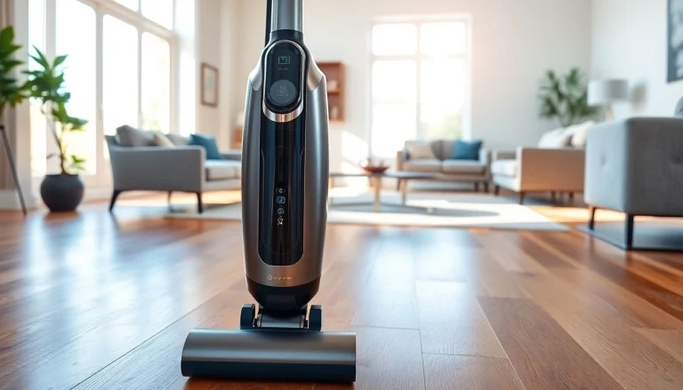 Showcasing the best cordless vacuum in a modern setting with sunlight and sleek design.