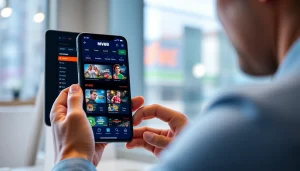 Interactive MV 88 online gambling app interface showcasing secure features and user-friendly design.