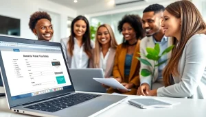 Discussing the Domestic Worker Visa Dubai process with supportive professionals in a bright office