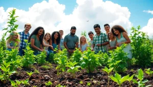 Join the sustainable movement at https://www.unsustainablemagazine.com with a community planting trees.