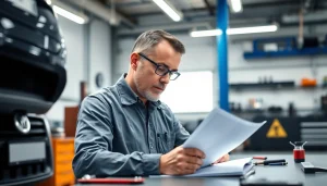 Kfz Gutachter Düren erstellt professionelles Schadengutachten in Werkstatt für Unfallfahrzeuge.