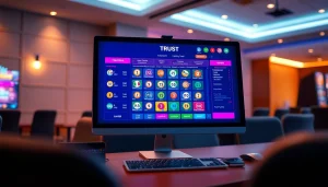 Bandar togel online dengan antarmuka unik di layar komputer, memberikan pengalaman bermain yang menarik.