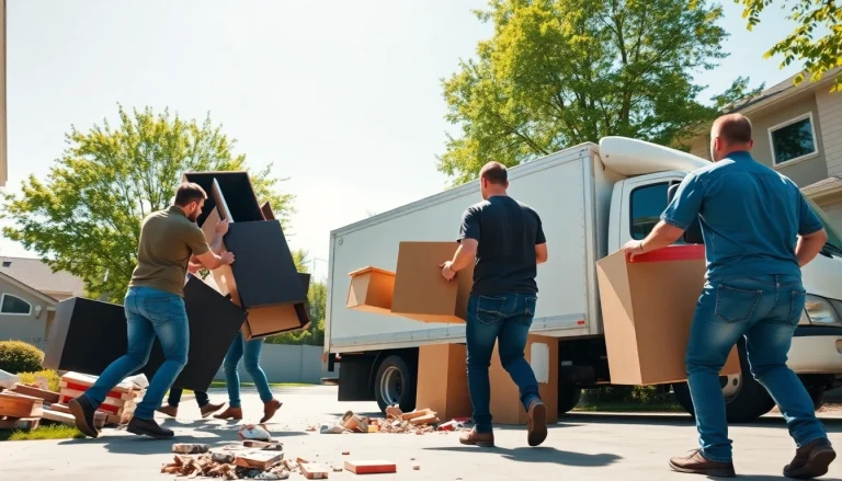 Efficient junk removal by https://myeasyjunkremoval.com team on a sunny day.