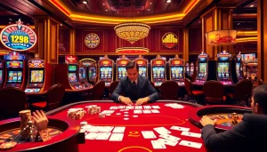 Engage in thrilling casino action featuring 123b while playing poker and enjoying vibrant slot machines.