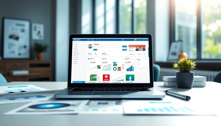 Engaging view of an Instagram smm panel displayed on a laptop, highlighting social media marketing elements.