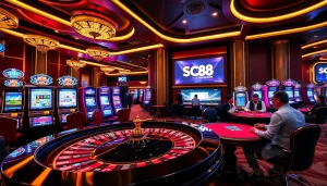 Experience the excitement of online gaming with SC88's vibrant casino atmosphere.