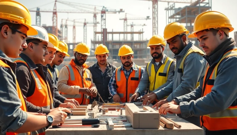 Engaging apprentices in construction apprenticeships carolinas collaborating at a busy site.