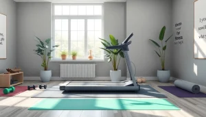 Innovative walking pad treadmill manufacturer showcased in a modern home gym environment.