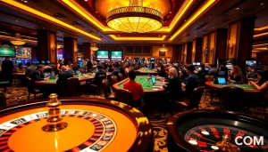 Experience excitement with vibrant gaming at 99OK COM, featuring casino tables and thrilling players.