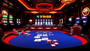 Experience thrilling action at the VN88 casino table with players engaged in strategic betting.
