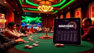 Experience the excitement of gambling with MM88 LINK at a professional casino table.