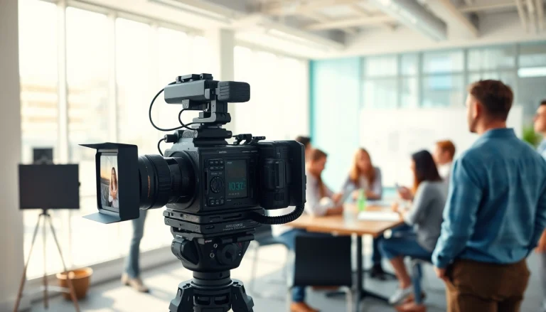 Engaging Corporate Video Production project capturing a diverse team collaborating in a bright office.