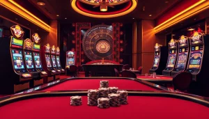 Players engaging at V9 Bet casino gaming tables, invoking excitement and strategy in gambling.