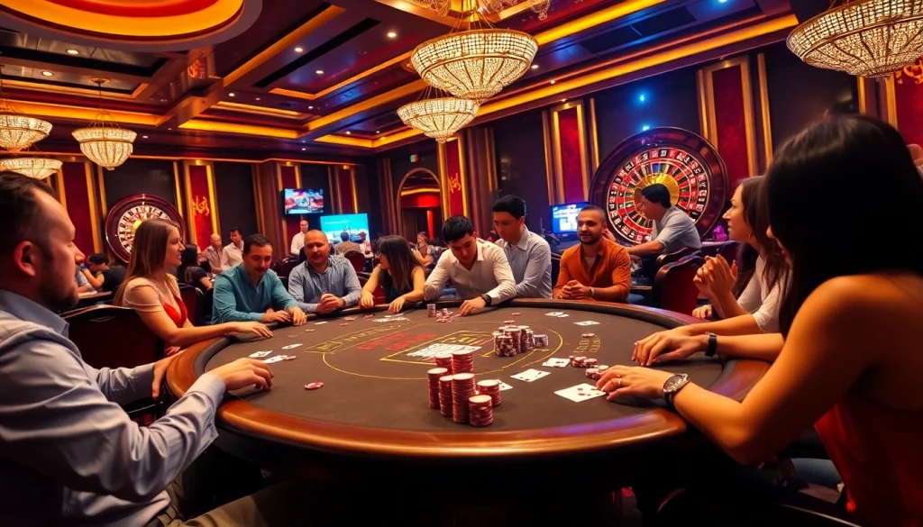 Experience the thrill of gambling at UU88 with vibrant casino visuals in action.