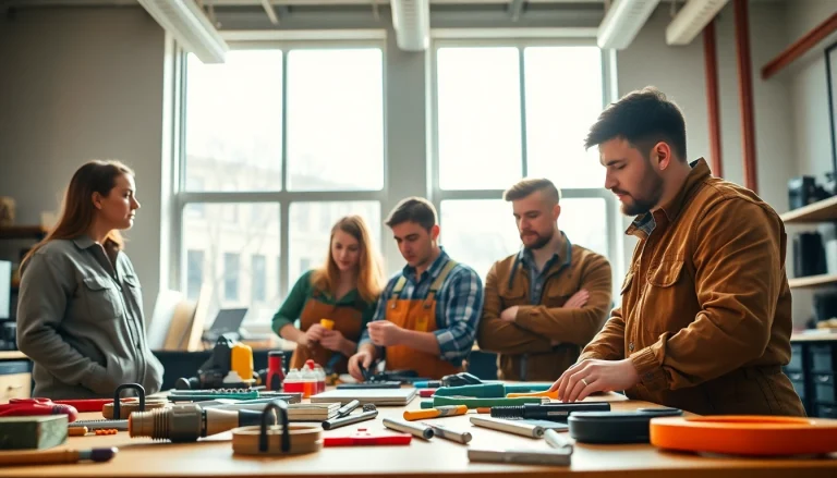 Hands-on training at a trade school in Tennessee showcasing diverse skills among students