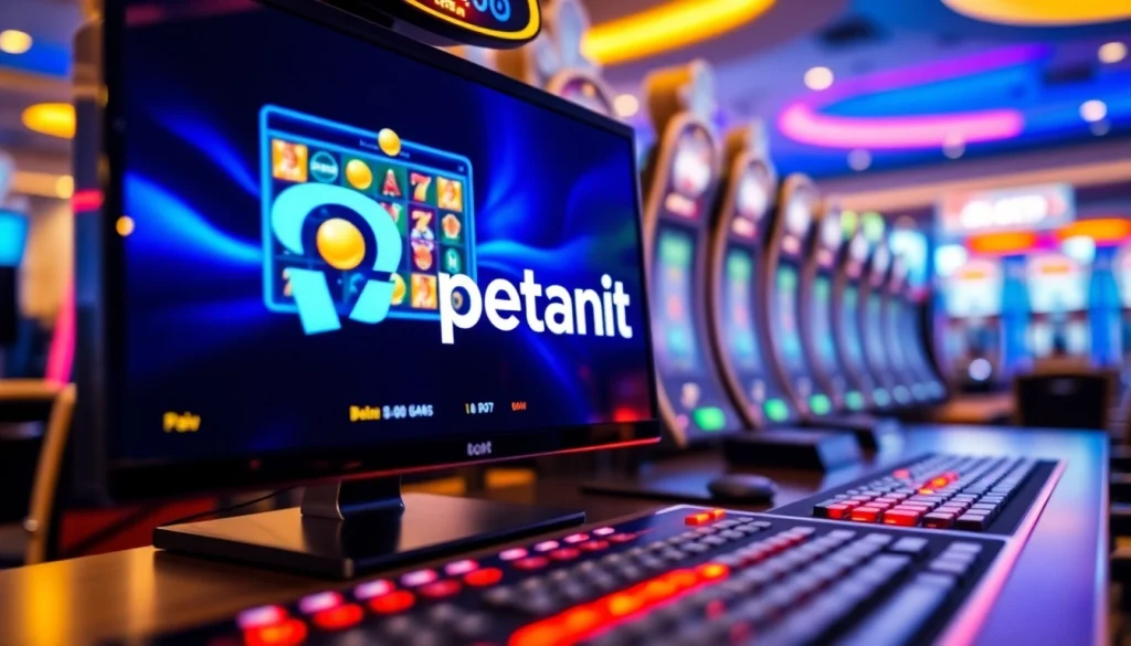 Menggambarkan petanitoto dengan tampilan permainan slot yang dinamis dan menarik.