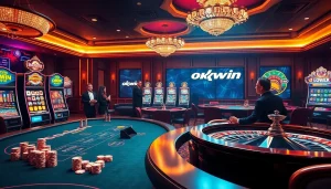 Experience the luxury of gambling at OKWIN with vibrant slots and poker action.
