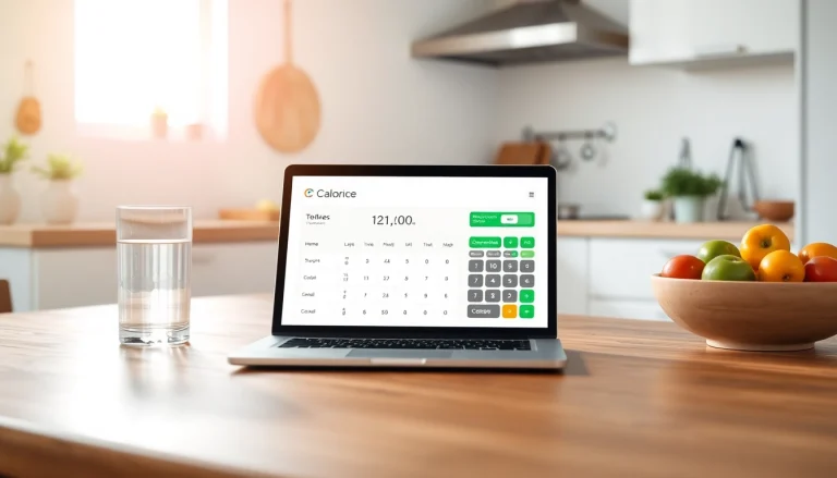 Calculate daily calories accurately using the innovative calorie calculator interface on a laptop.