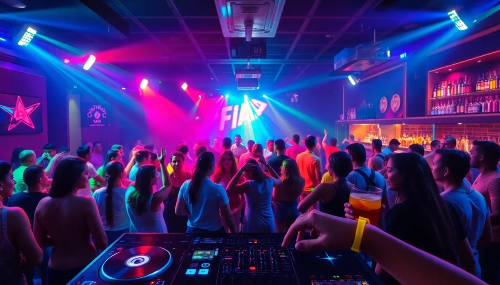 Experience the lively dance clubs in San Juan Puerto Rico with vibrant lights and energetic crowds.