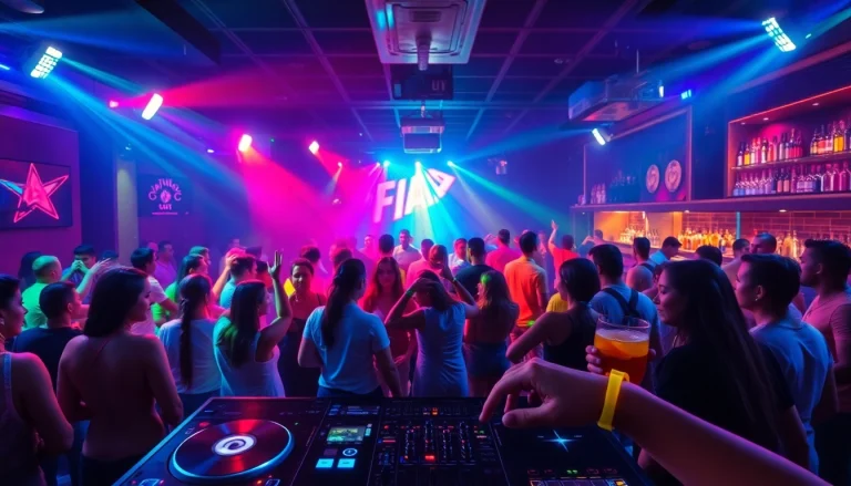 Experience the lively dance clubs in San Juan Puerto Rico with vibrant lights and energetic crowds.