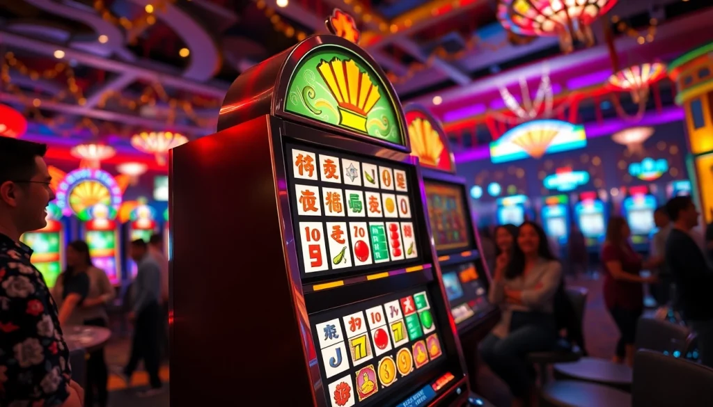 Menang bermain mahjong slot dengan mesin slot yang ceria dan penuh warna.