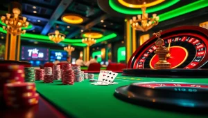Trải nghiệm cảm giác hồi hộp cùng Tik 88 với những bàn casino sống động và các yếu tố trò chơi đầy màu sắc.